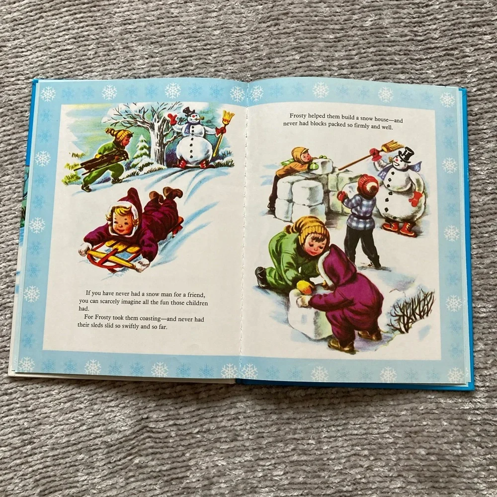Vintage Large Golden Book Frosty The‎ Snowman Hardcover 1950